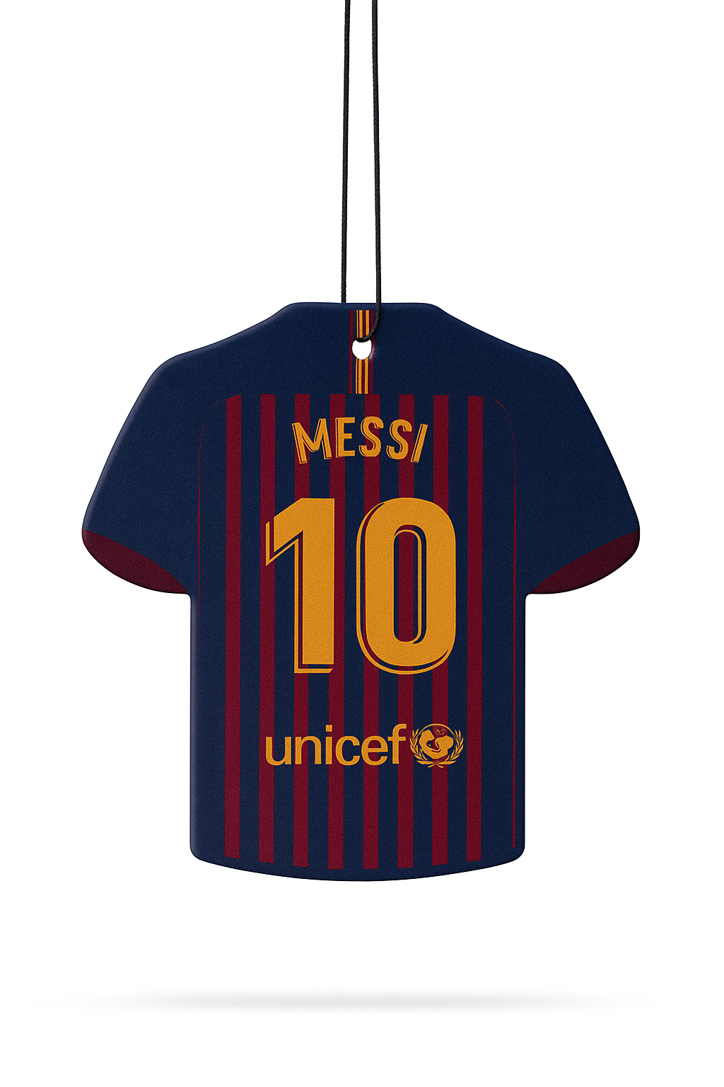 Messi 10 Barcelona Jersey Hanging Tag Car Perfumes, Organic Air Fresheners And Car Perfumes Tag